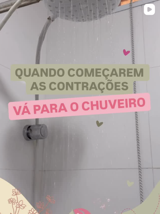 Chuveiro nas contrações